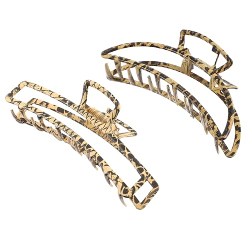 VICASKY Teiliges Haarklammern Leopard Muster Metall Große Haarspangen für Damen Flexible Langlebige Haarclips als Haarschmuck für Pferdeschwanz Dutt und Alltagslook von VICASKY