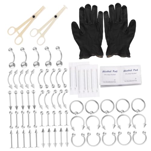 VICASKY Teiliges Piercing Schmuck aus Vielseitige Ohr Nasen Augenbrauen und Bauchnabelringe für Damen Hautfreundlich Langlebig Angenehm zu Tragen als von VICASKY