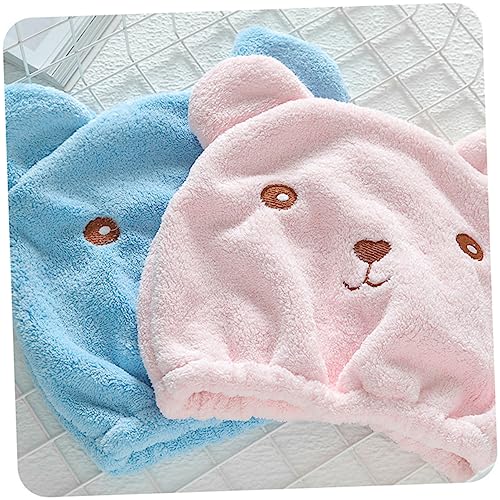 VICASKY Tierische Cartoon-haartrockenkappe Elastische Schnell Trocknende Duschhaube Für Frauen Erwachsene Und Junge Mädchen Sehr Saugfähiges Handtuch in Rosa Für Zuhause Fitnessstudio von VICASKY