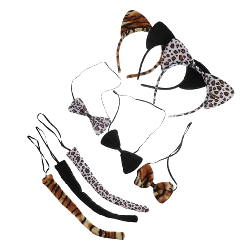 VICASKY 9stücke Pack Tier Cosplay Stirnbänder Katzenohren Haarbänder Fliegen Party Kostüm Requisiten von VICASKY