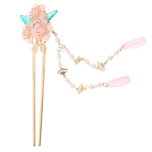 VICASKY Traditionelle Chinesische Haarnadel Mit Quaste Handgefertigte Haarspange Für Frauen Für Hanfu Und Hochzeiten Eleganter Haarzubehör Mit Kunst-tasseln Rosa von VICASKY