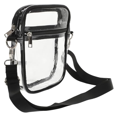 VICASKY Transparente Crossbody Handtasche mit Reißverschluss Verstellbare PVC Umhängetasche für Damen und Herren Leichte Kosmetiktasche für Konzert Sportveranstaltungen und Alltag Kleine von VICASKY