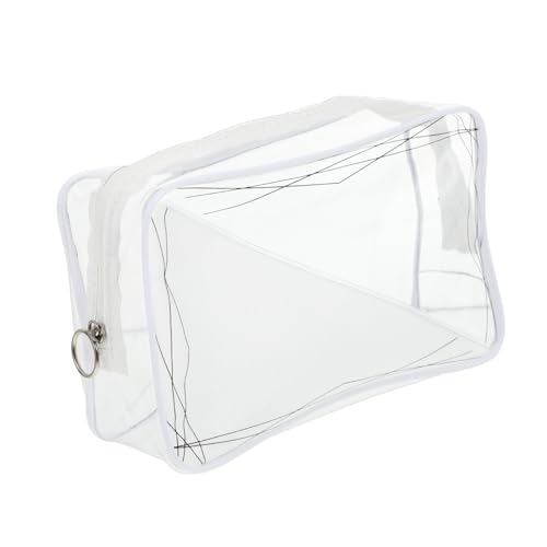 VICASKY Transparente Kosmetiktasche Tragbare Schminktasche Reise Kulturbeutel aus PVC Make Up Tasche für Damen Kosmetik Organizer mit Robustem Reißverschluss von VICASKY