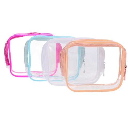 VICASKY 4stücke Transparente Kulturtasche Reißverschluss Reise-Organizer-Tasche Für Kosmetika Und Toiletries Durchsichtige Reisetasche Für Damen Wiederverwendbare Make-up-Tasche Zur VICASKY 4stücke Transparente Kulturtasche Reißverschluss Reise-Organizer-Tasche Für Kosmetika Und Toiletries Durchsichtige Reisetasche Für Damen Wiederverwendbare Make-up-Tasche Zur von VICASKY
