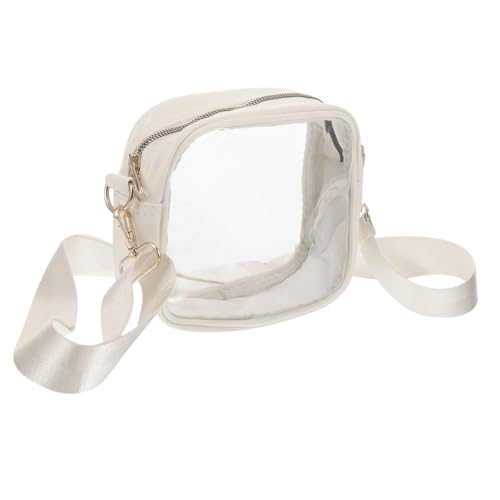 VICASKY Transparente Umhängetasche Damen Verstellbar Abnehmbar PVC Crossbody Bag Schultertasche für Musik Konzert Sport Events Klein Leichte Tasche von VICASKY