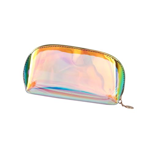 VICASKY Transparentes Wasserdichtes Kosmetiktäschchen mit Holografischem Effekt Kleine Make Up Tasche für Damen Klare Handtasche zur Aufbewahrung von Lippenstift Handy und Geldbörse für von VICASKY