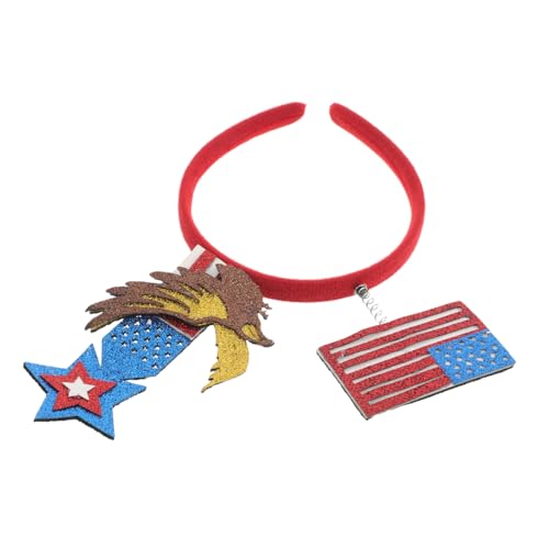VICASKY Unabhängigkeitstag Stirnband mit Adler und Flagge Rot Weiß Blau Patriotisches Haarband für Frauen und Mädchen Partydekoration Mottoparty Zubehör von VICASKY
