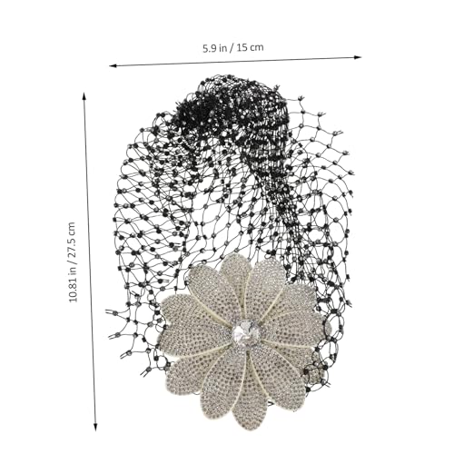 VICASKY Strass-netzkappe Für Damen Vintage-blumenkopfschmuck Floraler Haarschmuck Mit Strasssteinen Eleganter Netzhut Für Hochzeiten Und Partys von VICASKY