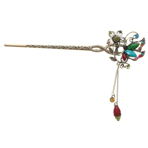 VICASKY Vintage Haarstäbchen Mit Quasten Dekorative Haarnadel Für Frauen Und Mädchen Retro Haarstab Haare Accessoires Für Partys Und Feiern Bunt von VICASKY