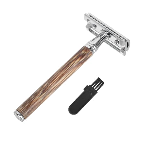 VICASKY Vintage Handrasierer mit Bambusgriff Doppelseitiger Sicherer Rasierer für Herren Manuell Tragbar Platzsparend für Glatte Bartpflege und Präzises Trimmen zu Hause und Unterwegs VICASKY Vintage Handrasierer mit Bambusgriff Doppelseitiger Sicherer Rasierer für Herren Manuell Tragbar Platzsparend für Glatte Bartpflege und Präzises Trimmen zu Hause und Unterwegs von VICASKY