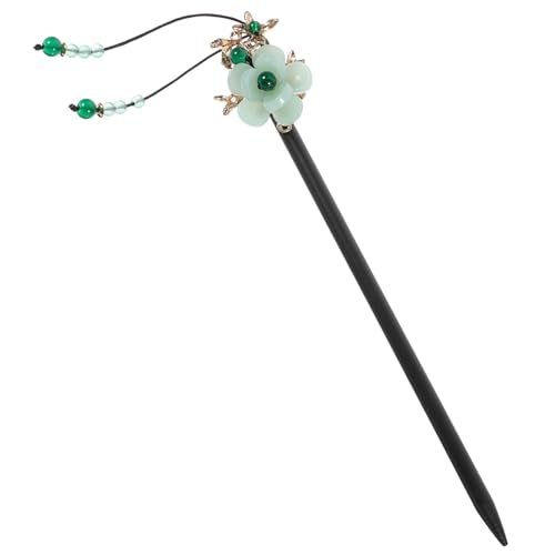 VICASKY Vintage Holz Haarschmuck Chinesische Hair Chopsticks mit Blumen und Tassel Stabiles Dekoratives Haarnadel Elegante Dutts Handgefertigte Haarnadeln für Damen und Hanfu stil von VICASKY