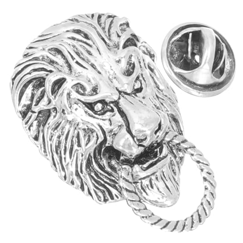 VICASKY Vintage Löwenbrosche Herren Anstecknadel Hochwertiges Schmuck Accessoire für Anzüge Jacken Mäntel Ästhetische Kragenbrosche Geschenkidee für Männer von VICASKY