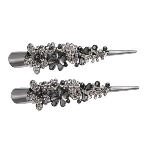 VICASKY 2stücke Vintage Rhinestone Duckbill Haarspangen Große Metall Haarclips Mit Kristallzähnen Retro Haarschmuck Für Damen Vielseitige Anwendung Für Verschiedene Frisuren Und von VICASKY
