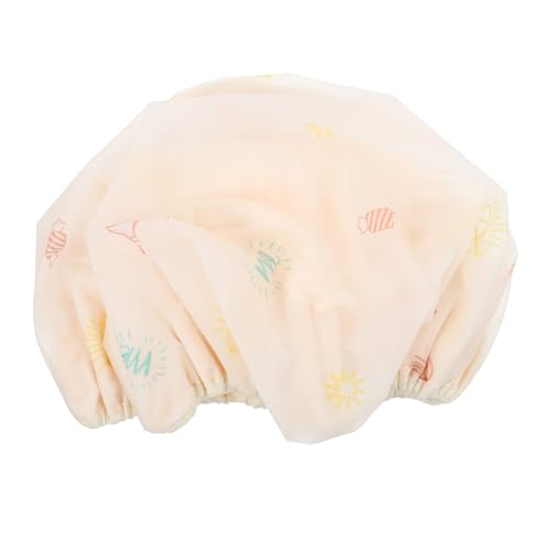 VICASKY Wasserdichte Duschhaube aus Peva Doppellagig Elastisch Schnell Trocknend Wiederverwendbar Extra Groß Schutz für Haare Beim Duschen Passend für Damen und Erwachsene von VICASKY