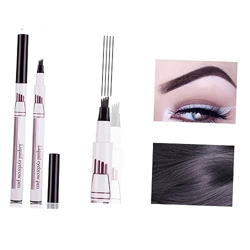 VICASKY Wasserfester Augenbrauenstift Dunkelgrau Vierzackiger Flüssiger Augenbrauenstift Für Frauen Natürliche Langlebige Augenbrauenfarbe Schweiß Und Wasserfestes Augenbrauen Make up von VICASKY