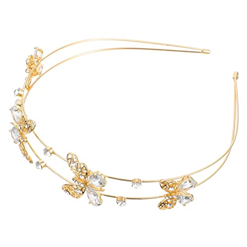 VICASKY Wasserstrahlbesetztes Schmetterlings Stirnband Damen Haarschmuck Hochzeits Stirnband Brautschmuck Strass Stirnbänder für Party und Fotos von VICASKY