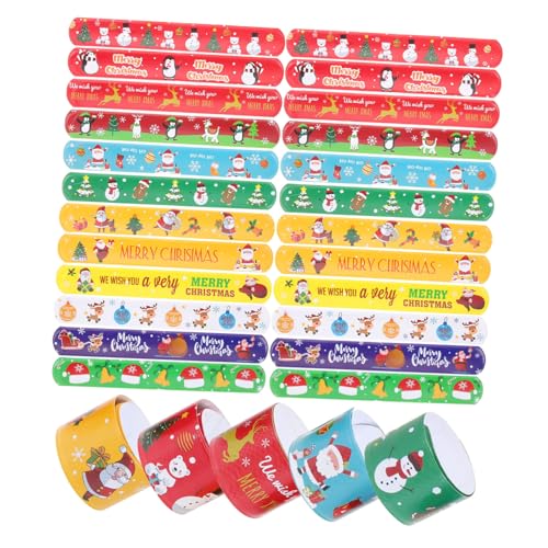 VICASKY Weihnachts Handgelenkarmbänder Slap Armbänder Für Weihnachtsfeiern Bunte PVC Slap Bracelets Im Weihnachtlichen Design Perfekte Party Für Und VICASKY Weihnachts Handgelenkarmbänder Slap Armbänder Für Weihnachtsfeiern Bunte PVC Slap Bracelets Im Weihnachtlichen Design Perfekte Party Für Und von VICASKY