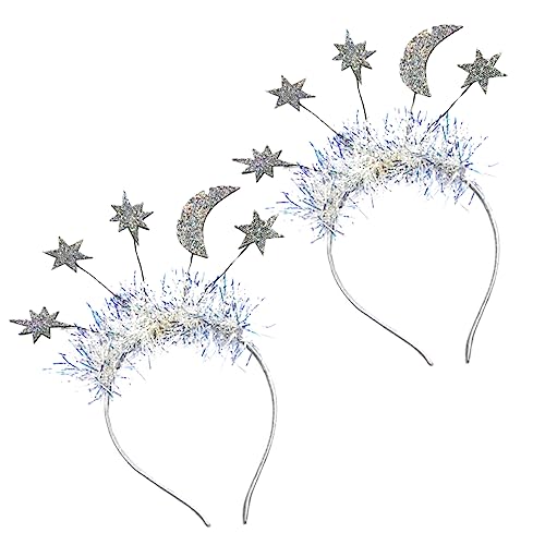 VICASKY 1satz Sternen-mond Haarbänder Für Weihnachten Und Neujahr Glitzernde Haarschmuck Für Frauen Und Mädchen Dekorative Accessoires Für Festliche Anlässe von VICASKY