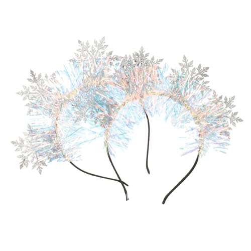 VICASKY 2stücke Schneeflocken Haarreif Für Weihnachten Elegante Weihnachtskopfbedeckung Festliche Haarschmuck Für Partys Und Feierlichkeiten Langlebig Und Bequem Haaraccessoires Für von VICASKY