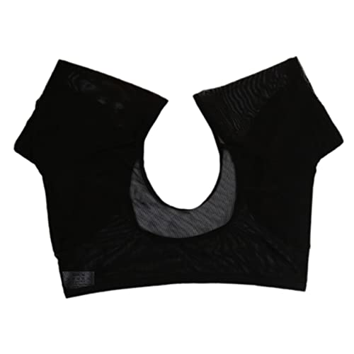 VICASKY Weste mit Schweißpolster Achselfrau Achselhöhlen gerippt Anti-Schweiß für Frauen Arm schweißfest Achselschweiß kurze Weste Achselschweißweste Dame Achsel-Sweatshirt Nylon Schwarz von VICASKY