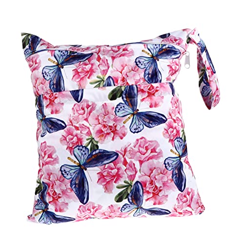 VICASKY wasserdichte Wiederverwendbare Wet Bag Mit Doppelreißverschlusstasche Als Wickeltasche Kosmetiktasche Bedruckte Tasche Und Babytasche von VICASKY