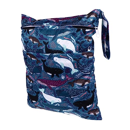 VICASKY Wickeltasche Mit Cartoon-Print Und Zwei Taschen Für Die Reisebedürfnisse des Babys von VICASKY