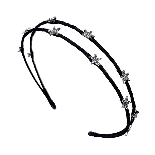 VICASKY frauen kopfschmuck dance party Festliche Dekoration Stirnband Diamant-Haarreifen Haarreifen aus Legierung stern haarband Black von VICASKY