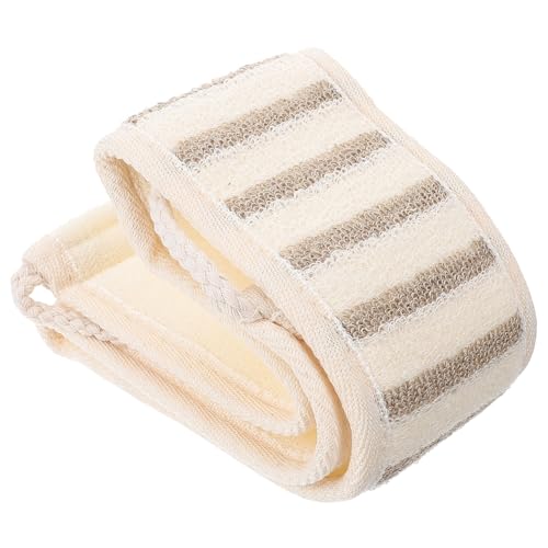VICASKY langes Badetuch exfoliating cloth exfoliating towel rücken massage badeschlappen bad handtücher Luffa Körper Peeling-Rückenhandtuch zum Duschen Unterlegscheibe für Dusche Flachs von VICASKY