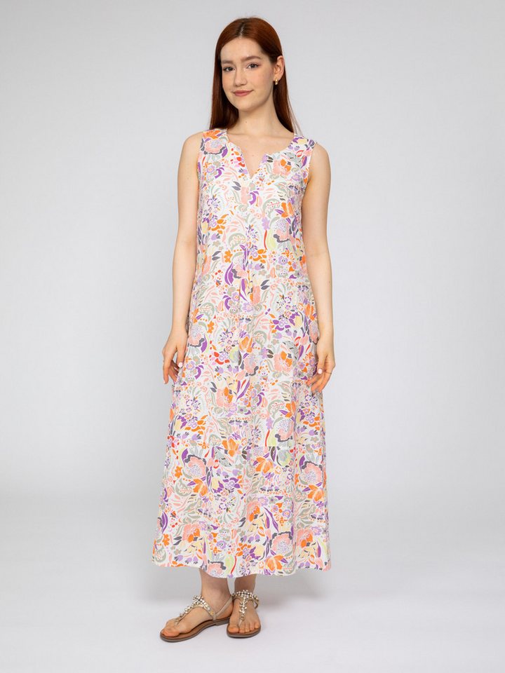 VICCI Germany A-Linien-Kleid (1-tlg) aus Leinen mit mehrfarbigem Blumendruck VICCI Germany A-Linien-Kleid (1-tlg) aus Leinen mit mehrfarbigem Blumendruck von VICCI Germany