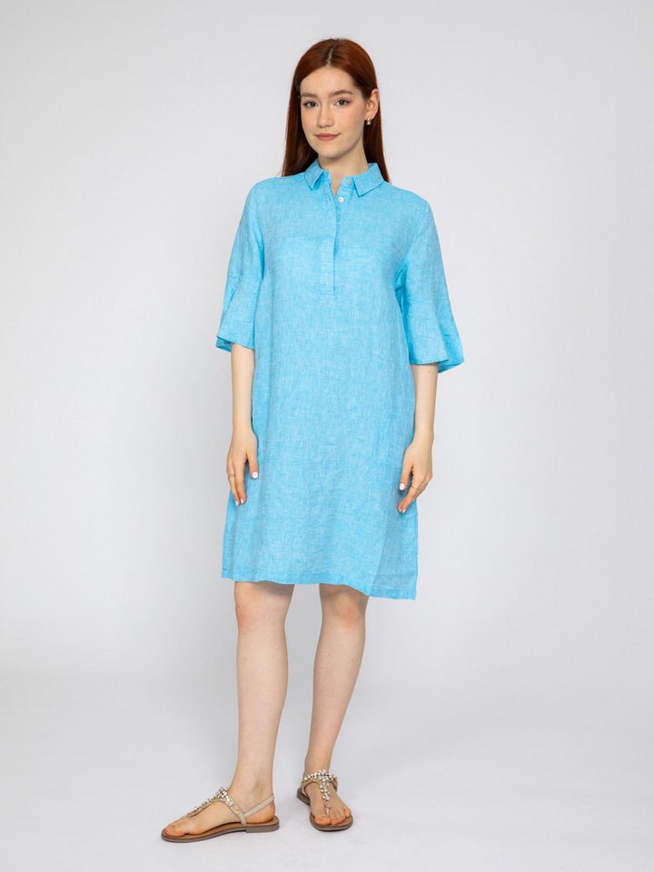 VICCI Germany Blusenkleid aus Melange-Leinen mit seitlichen Nahteingrifftaschen von VICCI Germany