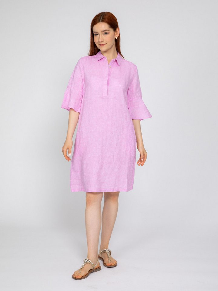 VICCI Germany Blusenkleid aus Melange-Leinen mit seitlichen Nahteingrifftaschen von VICCI Germany