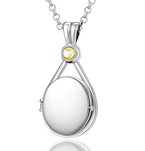 VICKWOOD H2O Plötzlich Meerjungfrau aus Edelstahl mit echter Patin-Beschichtung h2o Medaillon Amulett für Bilder Geschenk für Frauen von VICKWOOD