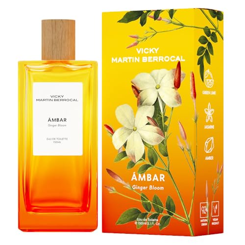 VICKY MARTÍN BERROCAL | Eau de Toilette Ambar | Damenduft | Zitrusblumiger Duft mit Noten von Limette, Jasmin und Bernstein - 92% natürlicher Herkunft - vegan | 150 ml von VICKY MARTIN BERROCAL