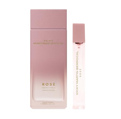 VICKY MARTÍN BERROCAL Eau de Toilette Rosé 100 ml + EDT 20 ml, Damenparfüm-Set, frischer und blumiger Duft, limitierte Auflage, Noten von Rose und Vanille von VICKY MARTIN BERROCAL