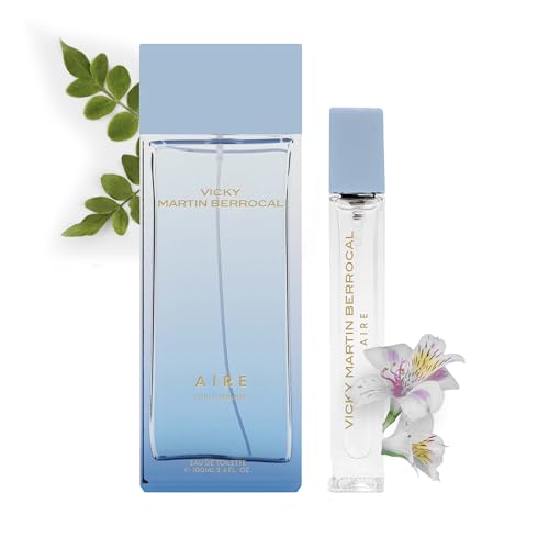 VICKY MARTÍN BERROCAL SET Eau de Toilette AIRE 100 ml + EDT 20 ml | Damenduft | Zitrus und langanhaltender blumiger Duft | grüner Apfel, Blumen, Bernstein, Moschus von VICKY MARTIN BERROCAL