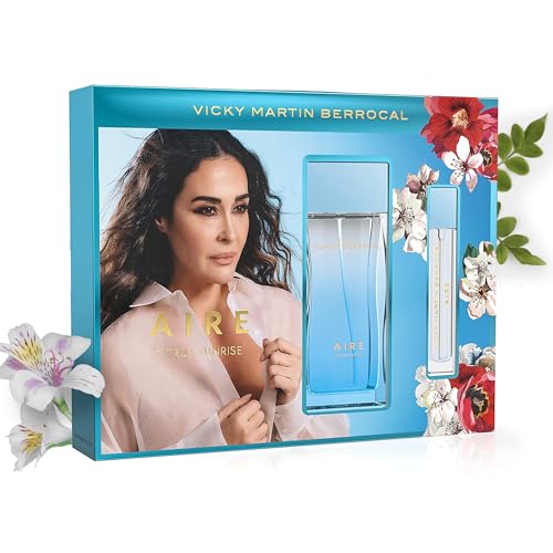 VICKY MARTIN BERROCAL Set Eau de Toilette Air 100 ml + Pocket, Damenparf-Set, fröhlicher und lebendiger Duft mit Zitrus- und Blumennoten, 100 ml VICKY MARTIN BERROCAL Set Eau de Toilette Air 100 ml + Pocket, Damenparf-Set, fröhlicher und lebendiger Duft mit Zitrus- und Blumennoten, 100 ml von VICKY MARTIN BERROCAL