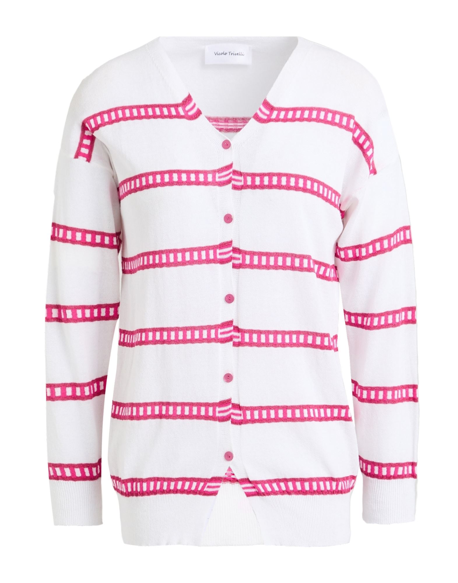 VICOLO TRIVELLI Strickjacke Damen Weiß von VICOLO TRIVELLI