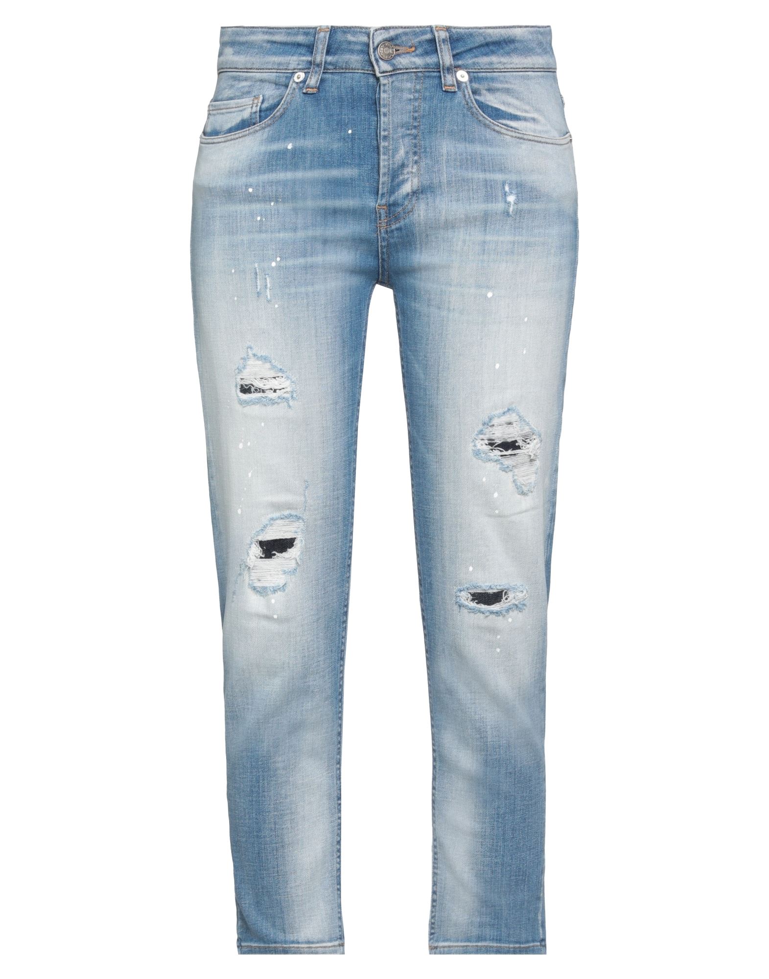 VICOLO Cropped Jeans Damen Blau von VICOLO