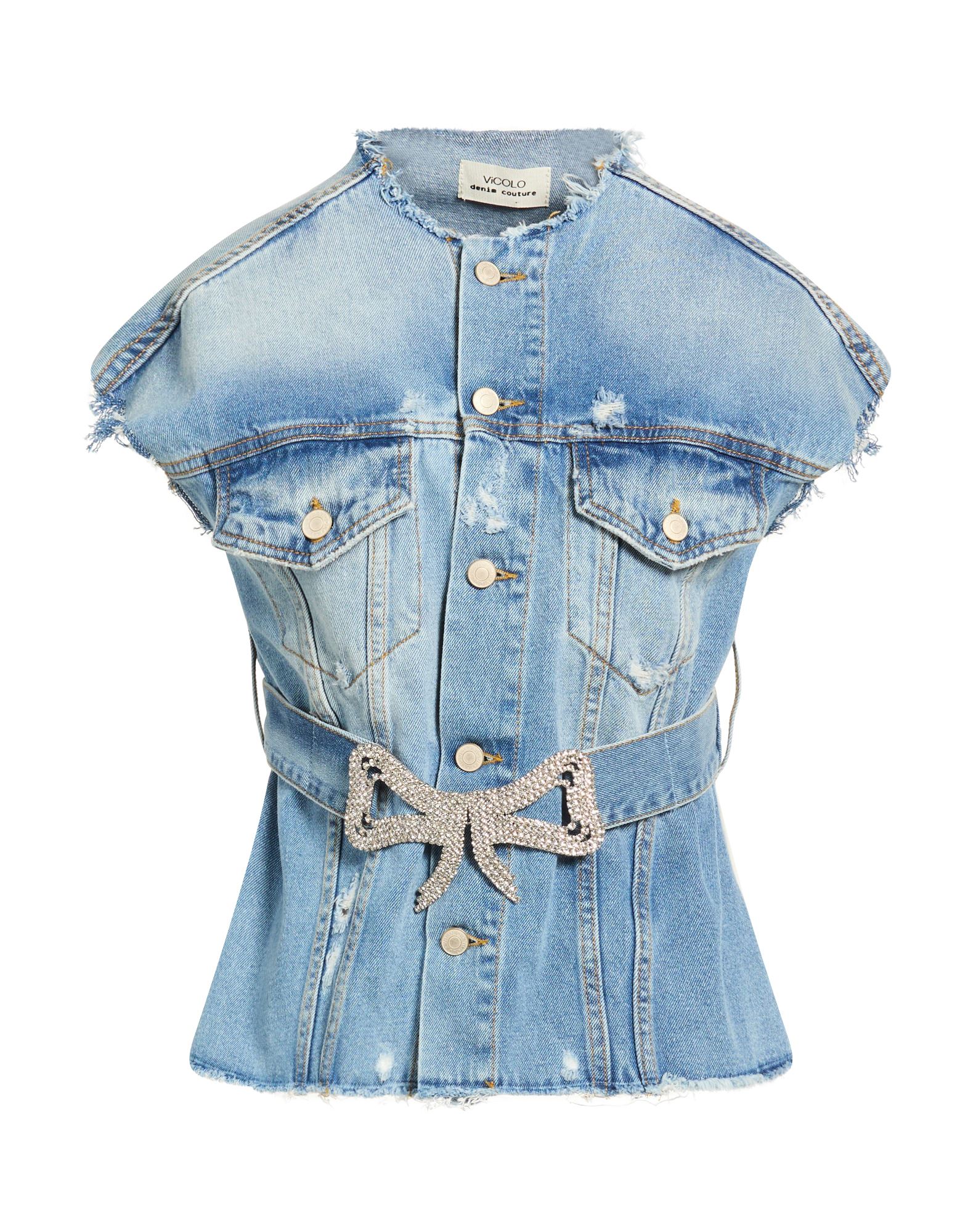 VICOLO Jeansjacke/-mantel Damen Blau von VICOLO