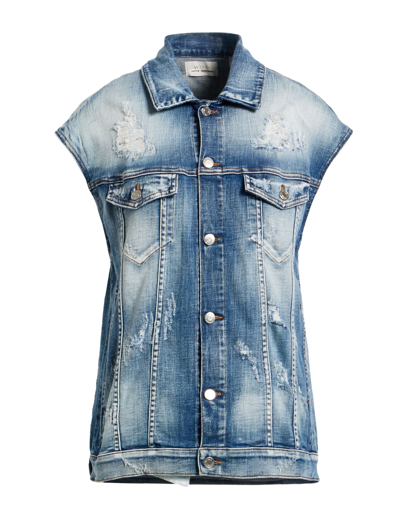 VICOLO Jeansjacke/-mantel Damen Blau VICOLO Jeansjacke/-mantel Damen Blau von VICOLO