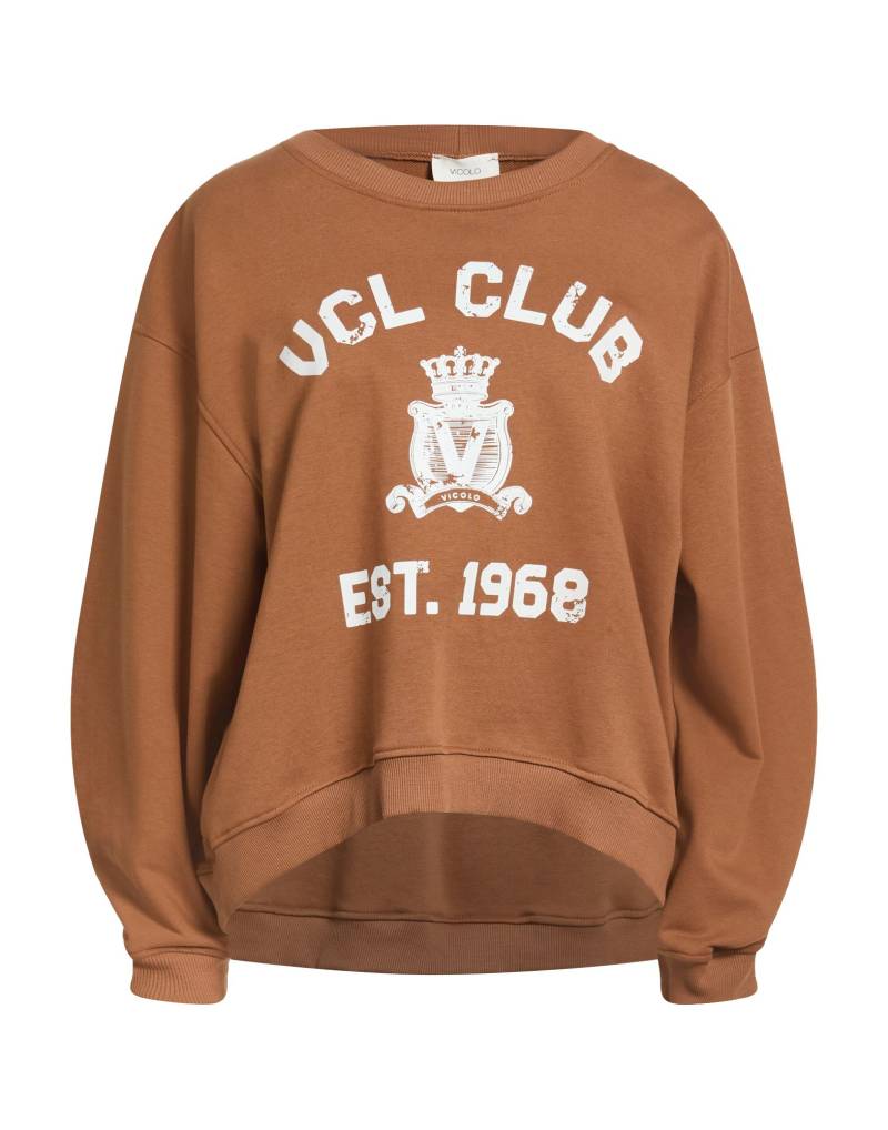 VICOLO Sweatshirt Damen Braun von VICOLO