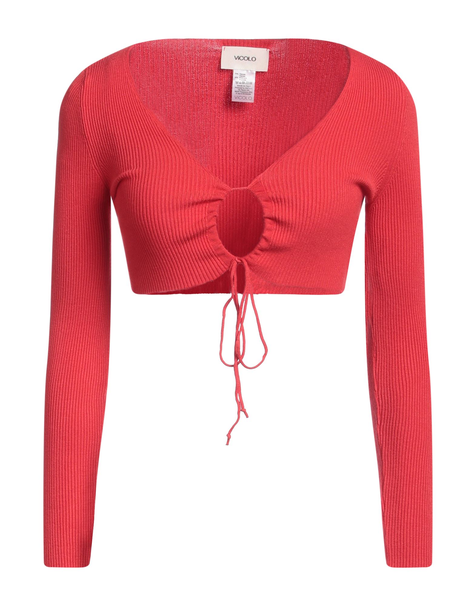 VICOLO Wickelpullover Damen Rot von VICOLO