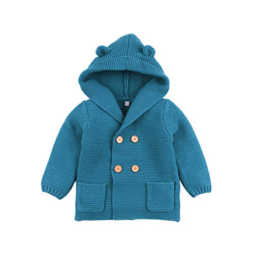 VICROAD Baby Strickjacke Jungen Mädchen Gestrickte Kapuze Mäntel Jacken Pullover Outwear von VICROAD