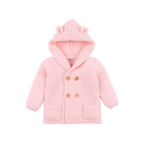 VICROAD Baby Strickjacke Jungen Mädchen Gestrickte Kapuze Mäntel Jacken Pullover Outwear von VICROAD