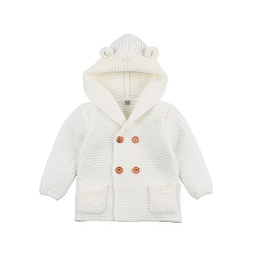 VICROAD Baby Strickjacke Jungen Mädchen Gestrickte Kapuze Mäntel Jacken Pullover Outwear von VICROAD