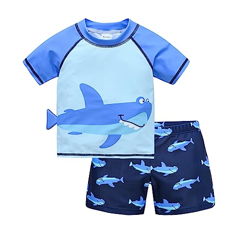 VICROAD Jungen Rash Vest & Short UV Schützend Schwimmanzug Kurzarm Badeshirt von VICROAD