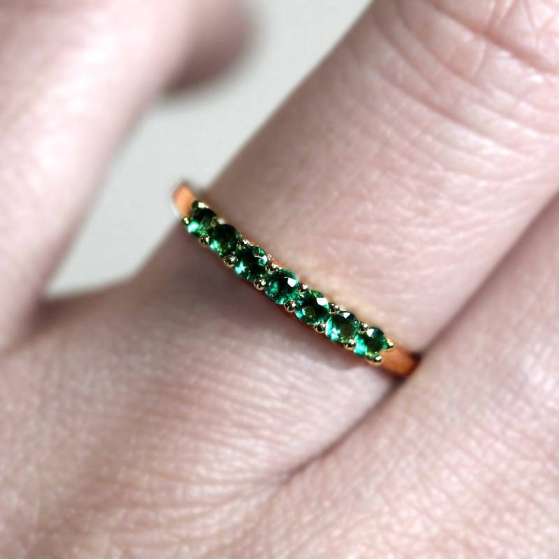 14K Gold Smaragd Ring/Frauen von shinystonelovejewel