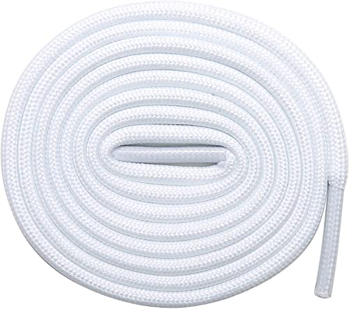 Schnürsenkel Rund ø 4mm 2 Paar für Erwachsene Kinder Sneaker Wanderschuhe Sportschuhe Freizeitschuhe Lederschuhe Längen 91-183 cm Sehr reißfeste Premium Polyester Schuhe Schnürsenkel Weiß 91 cm von VICT POPU