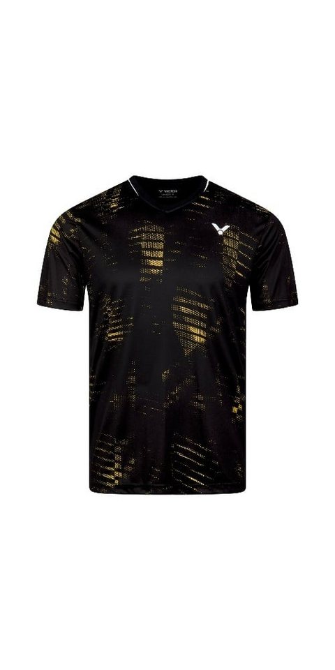 VICTOR T-Shirt T-53102 C (100% Polyester) schwarz/gelb Herren von VICTOR
