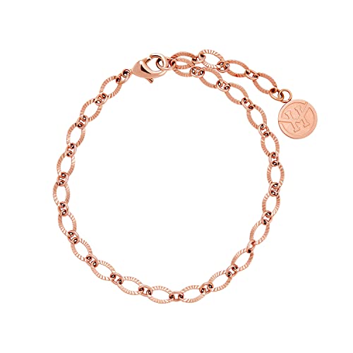 VICTORIA HYDE Armband Damen Armbänder Schmuck Charm-Armband Damen Gold Edelstahl Armkette Geschenke für Frauen Mama Valentinstag Muttertag (Roségold) von VICTORIA HYDE